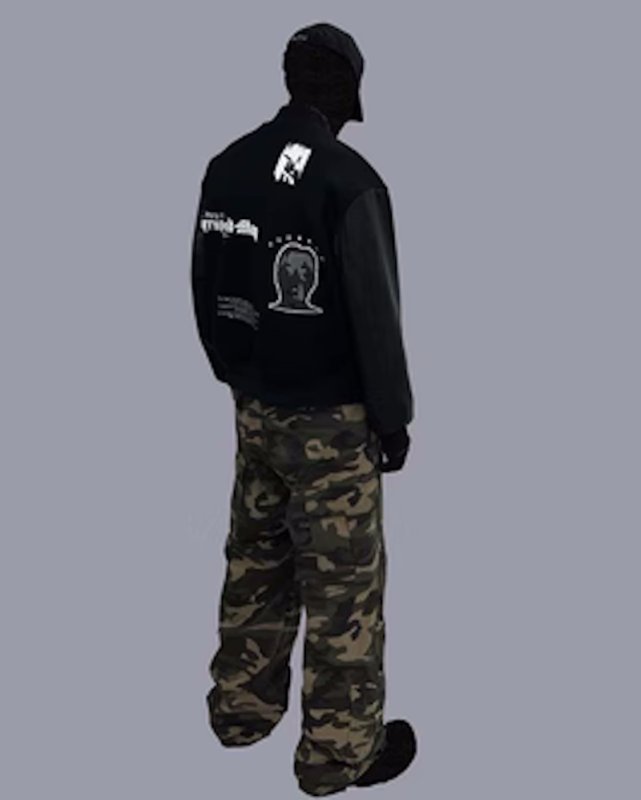 画像6: BLAEXIT Stars & Comics leather sleeves baseball jacket stadium jacket baseball uniform jacket blouson  ユニセックス 男女兼用スター&コミックレザースリーブスタジアムジャンパー ダウンジャケット スタジャン MA-1 ボンバー ジャケット ブルゾン (6)