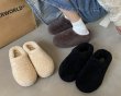 画像4: Women’s fur thick-soled fur half slippers 　厚底ファーハーフスリッパパンプス (4)