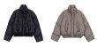 画像3: stand-up collar leather jacket Down jacket  blouson coat  ユニセックス 男女兼用スタンドカラーベーシックダウンジャケット ブルゾン (3)