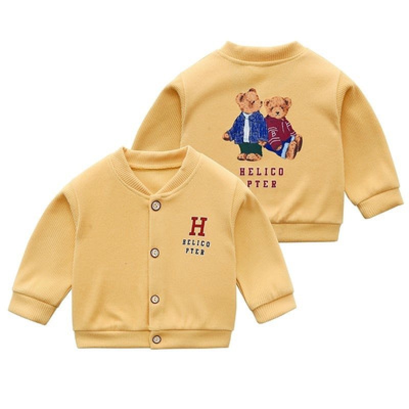 画像8: Bear brothers print cardigan jacket キッズ ベビーユニセックス 男女兼用 ベア兄弟プリントカーディガンジャケット (8)