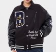 画像7: BOROI B & Ball emblem embroidery baseball jacket stadium jacket baseball uniform jacket blouson  ユニセックス 男女兼用B＆ボールエンブレム刺繍スタジアムジャンパー ダウンジャケット スタジャン MA-1 ボンバー ジャケット ブルゾン (7)