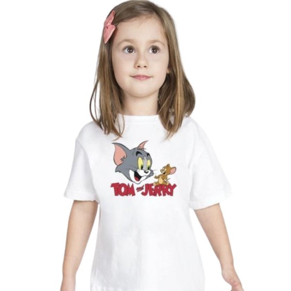 画像1: Kids Unisex Tom & Jerry Print T-shirt From kids to adults　ユニセックス 男女キッズ兼用 ファミリー用 トム＆ジェリー 半袖Tシャツ (1)