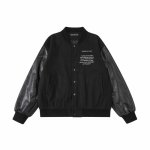 画像3: BLAEXIT Stars & Comics leather sleeves baseball jacket stadium jacket baseball uniform jacket blouson  ユニセックス 男女兼用スター＆コミックレザースリーブスタジアムジャンパー ダウンジャケット スタジャン MA-1 ボンバー ジャケット ブルゾン (3)