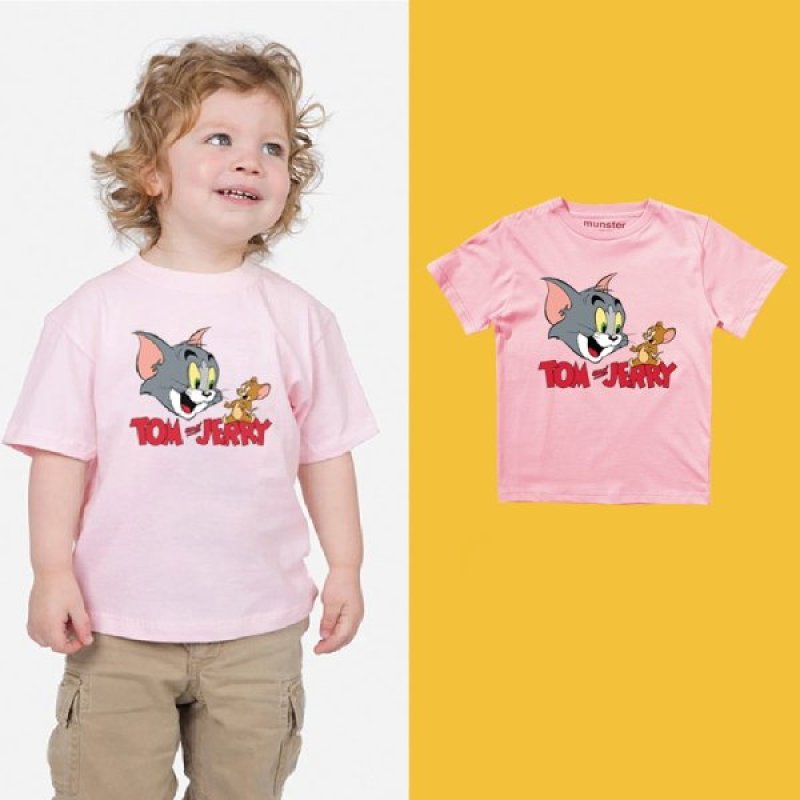 画像3: Kids Unisex Tom & Jerry Print T-shirt From kids to adults ユニセックス 男女キッズ兼用 ファミリー用 トム&ジェリー 半袖Tシャツ (3)