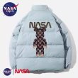 画像2: Back print NASA × Monogram bear brick Down jacket blouson Stand Collar ユニセックス　男女兼用　ナサ×モノグラム　ベアブリック　ダウンジャケット 　ジャンパー　バックプリント　背面プリント (2)