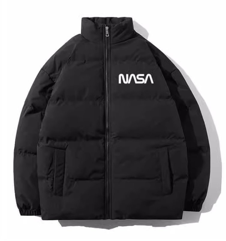 画像6: Back print NASA × Monogram bear brick Down jacket blouson Stand Collar ユニセックス 男女兼用 ナサ×モノグラム ベアブリック ダウンジャケット  ジャンパー バックプリント 背面プリント (6)