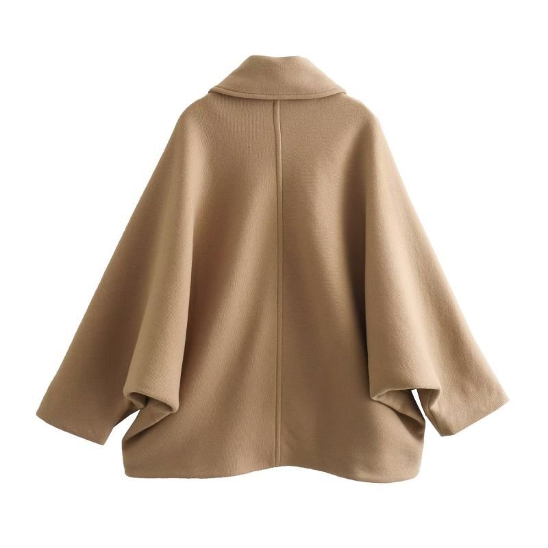 画像4: 23 Women's dolman sleeve Short wool coat     ウール素材 ドルマンスリーブ オシャレ コート (4)