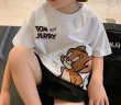 画像2: Baby Kids Unisex Tom and Jerry and others Tshirts 3D ユニセックス 男女兼用 ベビーキッズ トムとジェリー＆プーさん ＆ティガーアップリケ半袖 Tシャツ 子供服 (2)