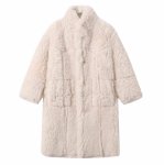 画像1: reversible thickened lamb plush long Coat リバーシブルラムファーロング丈コート ジャケット (1)