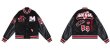 画像1: stitching letter embroidered baseball jacket embroidery baseball jacket stadium jacket baseball uniform jacket blouson  ユニセックス 男女兼用ステッチングベースボール刺繍エンブレムスタジアムジャンパー ダウンジャケット スタジャン MA-1 ボンバー ジャケット ブルゾン (1)