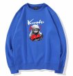 画像1: boxing cat print round neck sweat shirt ユニセックス 男女兼用ボクシングキャットプリント スウェット トレーナー (1)