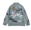 画像2: cartoon graffiti denim jacket G Jean blouson  ユニセックス 男女兼用コミックグラフィックデニムジャケット Gジャンブルゾン (2)