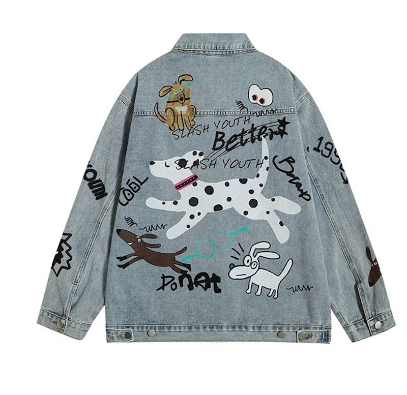 黒と青のグラフィックデニムジャケット Selvage Denim Jacket-DARK FADE- - Graphpaper (グラフペーパー