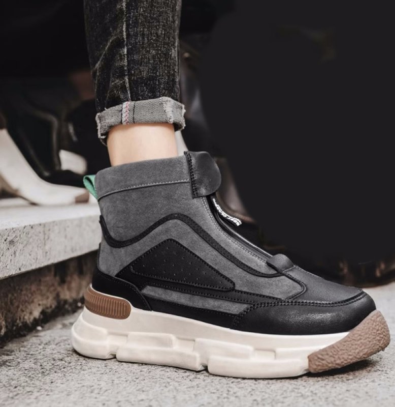 画像6: Unisex High-top leather Martin boots sneakers shoes 男女兼用 ユニセックスエラスティックレザーハイカットブーツスニーカー シューズ (6)