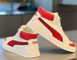 画像5: Unisex High-cut leather bicolor lace up leather sneakers shoes 男女兼用 ユニセックスバイカラーレザーハイカットレースアップ スニーカー シューズ (5)