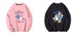 画像1: Donald Duck or Daisy Duck Pullover  sweater  ユニセックス男女兼用　お揃い　オソロ　カップル　コーデ　ドナルドダック or デイジーダック　スウェット　プルオーバー　トレーナー (1)