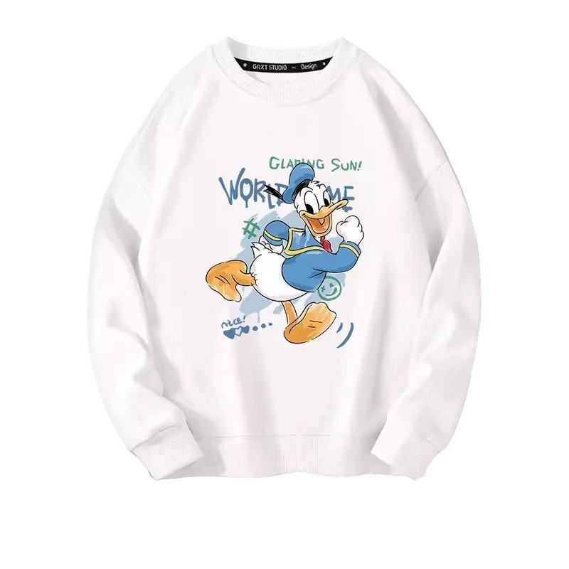 画像7: Donald Duck or Daisy Duck Pullover  sweater  ユニセックス男女兼用 お揃い オソロ カップル コーデ ドナルドダック or デイジーダック スウェット プルオーバー トレーナー (7)