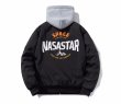 画像4: NASA astronaut× nasa star embroidery  MA-1 baseball jacket stadium jacket baseball uniform jacket blouson  ユニセックス 男女兼用 NASAナサ×ナサスター刺繍スタジアムジャンパー ダウンジャケット スタジャン MA-1 ボンバー ジャケット ブルゾン (4)