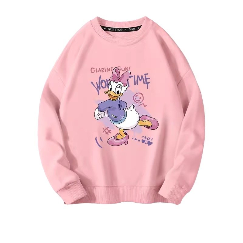 画像2: Donald Duck or Daisy Duck Pullover  sweater  ユニセックス男女兼用 お揃い オソロ カップル コーデ ドナルドダック or デイジーダック スウェット プルオーバー トレーナー (2)