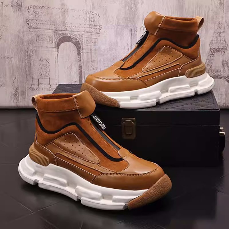 画像5: Unisex High-top leather Martin boots sneakers shoes 男女兼用 ユニセックスエラスティックレザーハイカットブーツスニーカー シューズ (5)