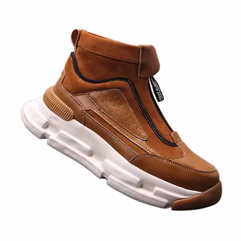 画像7: Unisex High-top leather Martin boots sneakers shoes 男女兼用 ユニセックスエラスティックレザーハイカットブーツスニーカー シューズ (7)