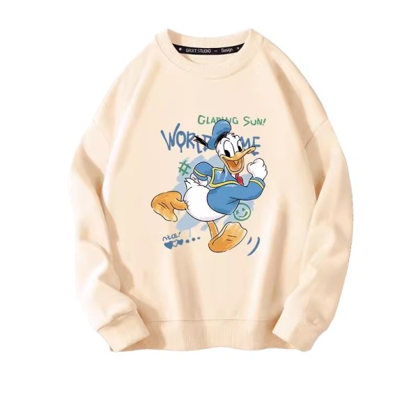 画像4: Donald Duck or Daisy Duck Pullover  sweater  ユニセックス男女兼用　お揃い　オソロ　カップル　コーデ　ドナルドダック or デイジーダック　スウェット　プルオーバー　トレーナー (4)