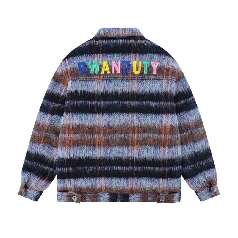 画像6: Nariele letter embroidery color block plaid jacket baseball uniform jacket blouson  ユニセックス 男女兼用レター刺繍カラーブロックチェック柄ジャケット スタジャン MA-1 ボンバー ジャケット ブルゾン (6)