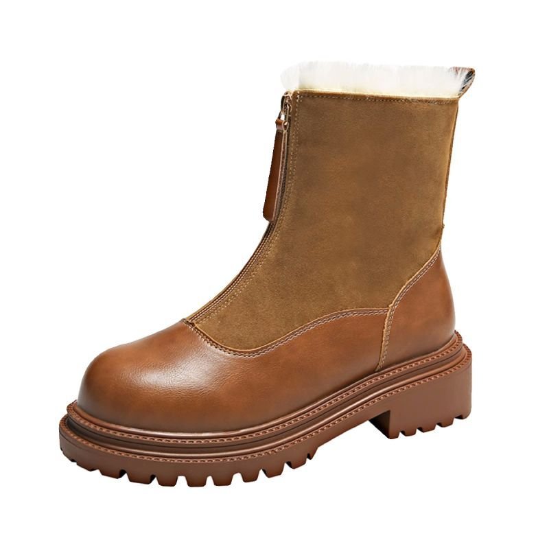 画像3:  LEATHER inner fur martin boots short boots レザーインナーファー付きマーティンブーツ ショートブーツ (3)