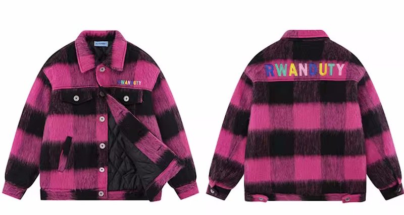 画像3: Nariele letter embroidery color block plaid jacket baseball uniform jacket blouson  ユニセックス 男女兼用レター刺繍カラーブロックチェック柄ジャケット スタジャン MA-1 ボンバー ジャケット ブルゾン (3)