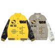 画像6: one eye embroidery baseball jacket stadium jacket baseball uniform jacket blouson  ユニセックス 男女兼用ワンアイ片目刺繍スタジアムジャンパー ダウンジャケット スタジャン MA-1 ボンバー ジャケット ブルゾン (6)