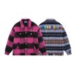 画像1: Nariele letter embroidery color block plaid jacket baseball uniform jacket blouson  ユニセックス 男女兼用レター刺繍カラーブロックチェック柄ジャケット スタジャン MA-1 ボンバー ジャケット ブルゾン (1)