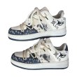 画像6: Color matching leather star paint lace up sneakers shoes 男女兼用 ユニセックスカラーマッチングスターペイント レザーレースアップレザースニーカーシューズ (6)