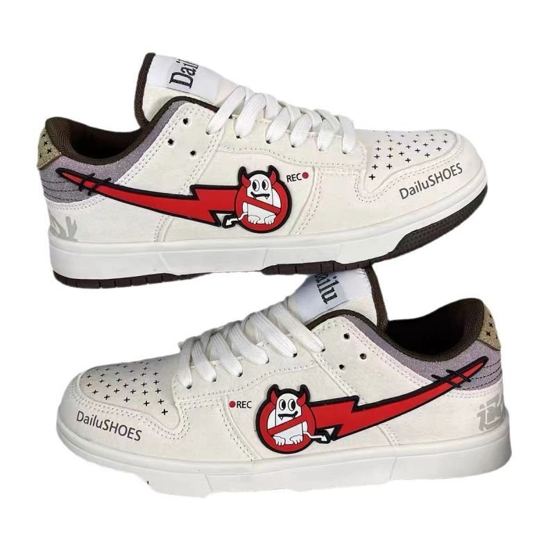 画像2: Little Devil Little Monster leather lace up sneakers shoes 男女兼用 ユニセックスリトルモンスターデビルレザーレースアップレザースニーカーシューズ (2)