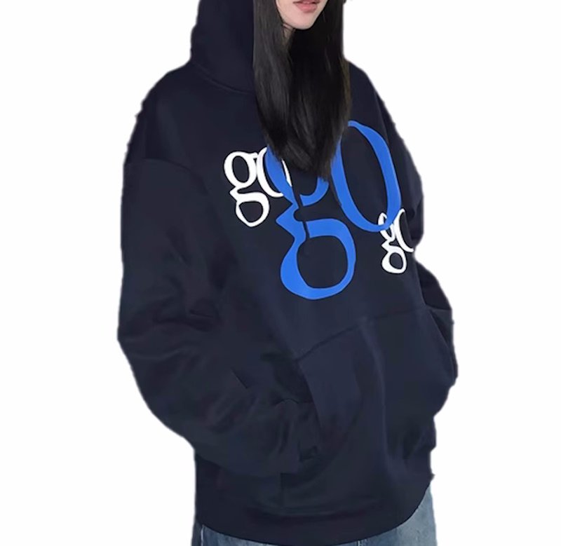 画像2: GO×Go×GO logoPrint  pullover hoodie hoody   ユニセックス 男女兼用 3GOプリント パーカー フーディ プルオーバースウェット トレーナー (2)