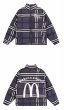 画像1: McDonald's Print cotton-padded jacketsdown  jacket　ユニセックス 男女兼用Mプリントチェックプリントダウンコートジャケット ブルゾン　 (1)