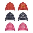 画像10: McDonald's Print cotton-padded jacketsdown  jacket　ユニセックス 男女兼用Mプリントチェックプリントダウンコートジャケット ブルゾン　 (10)
