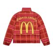 画像5: McDonald's Print cotton-padded jacketsdown  jacket　ユニセックス 男女兼用Mプリントチェックプリントダウンコートジャケット ブルゾン　 (5)