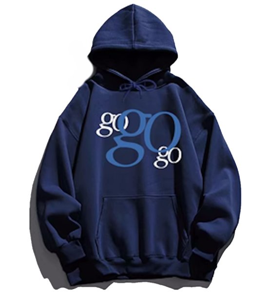 画像1: GO×Go×GO logoPrint  pullover hoodie hoody   ユニセックス 男女兼用 3GOプリント パーカー　フーディ　プルオーバースウェット トレーナー (1)