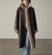 画像4:  reversible thickened sheepskin Leather& lamb plush long Coat リバーシブルレザー＆ラムファーロング丈コート ジャケット (4)