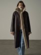 画像2:  reversible thickened sheepskin Leather& lamb plush long Coat リバーシブルレザー＆ラムファーロング丈コート ジャケット (2)