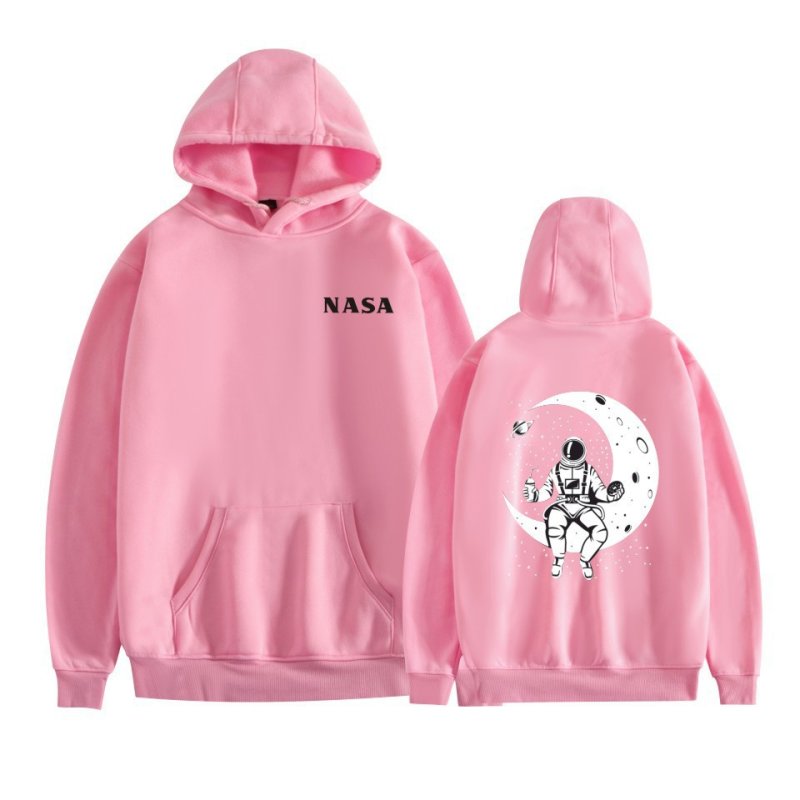 画像6: NASA space x resting astronaut Print  pullover hoodie hoody   ユニセックス 男女兼用 NASAナサ×宇宙飛行士プリント パーカー フーディ プルオーバースウェット トレーナー (6)