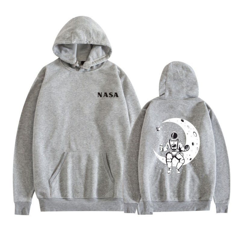 画像3: NASA space x resting astronaut Print  pullover hoodie hoody   ユニセックス 男女兼用 NASAナサ×宇宙飛行士プリント パーカー フーディ プルオーバースウェット トレーナー (3)