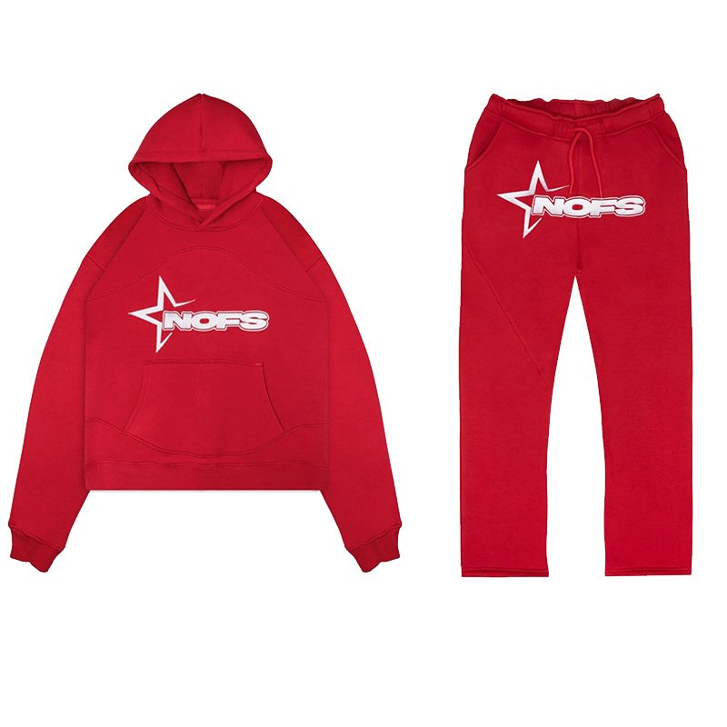 画像5: Unisex letter printed Hoodie ∔ Pant ₌ Set Up  ユニセックス 男女兼用  レタープリントセットアップ 上下 フーディスウェット ジョガーパンツ (5)