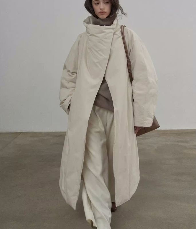 画像1: down long coat 　ロング丈ダウンコート ジャケット (1)