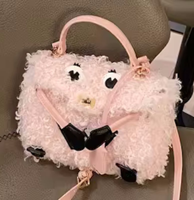 画像3: Woman’s mongolian fur monster tote shoulder bag doll bag モンゴリアン ファーモンスター トートショルダーバッグ (3)