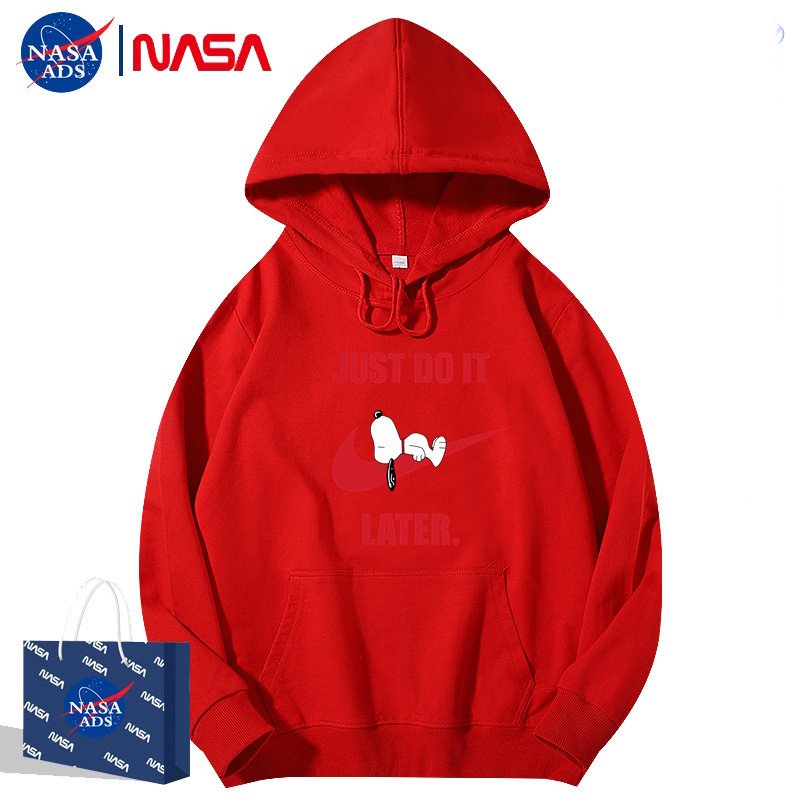 画像6: JUST DO IT LATER x Snoopy Hoodie sweatshirt ユニセックス男女兼用 NASA×JUST DO IT LATER×スヌーピー スウェット パーカー  (6)