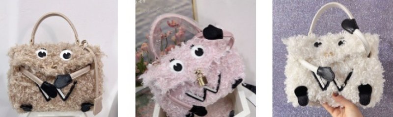 画像9: Woman’s mongolian fur monster tote shoulder bag doll bag モンゴリアン ファーモンスター トートショルダーバッグ (9)