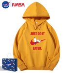 画像5: JUST DO IT LATER x Snoopy Hoodie sweatshirt ユニセックス男女兼用 NASA×JUST DO IT LATER×スヌーピー スウェット パーカー  (5)