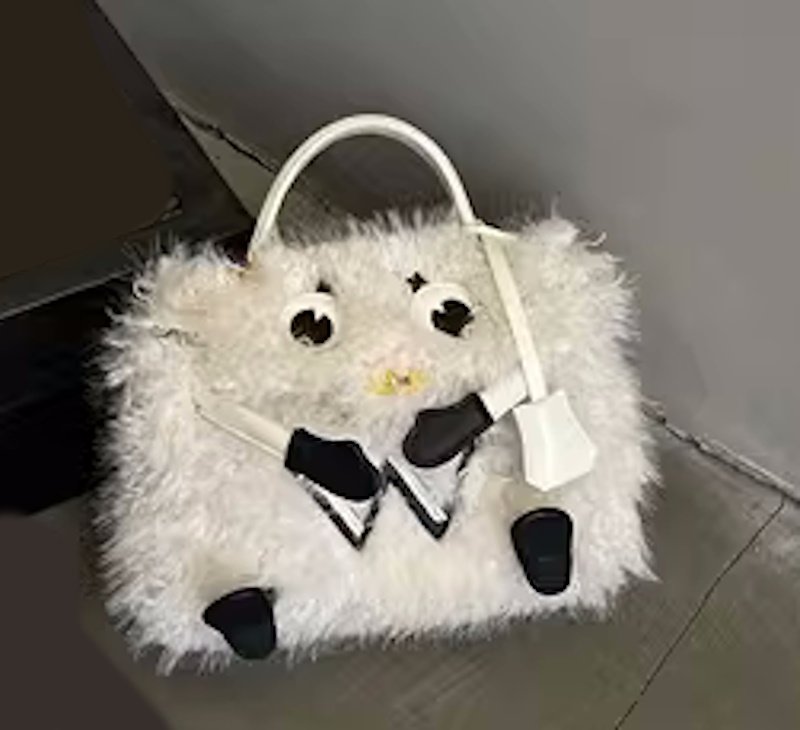 画像2: Woman’s mongolian fur monster tote shoulder bag doll bag モンゴリアン ファーモンスター トートショルダーバッグ (2)