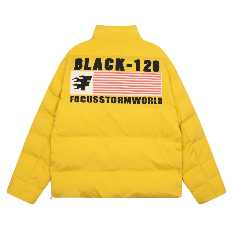 画像4: FOS logo down jacket cotton-padded jacketsdown  jacket ユニセックス 男女兼用FOSダウンコートジャケット ブルゾン  (4)